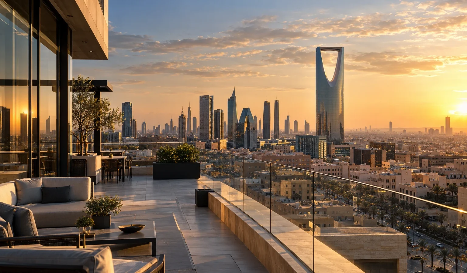 Riyadh skyline in warm afternoon light