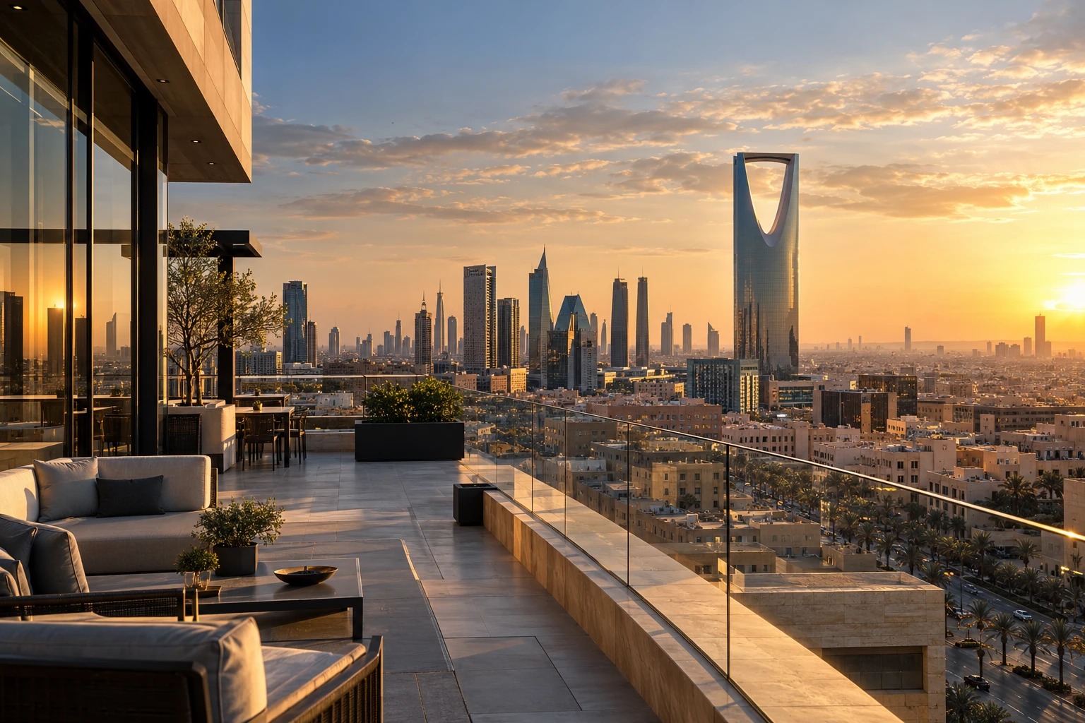 Riyadh skyline in warm afternoon light